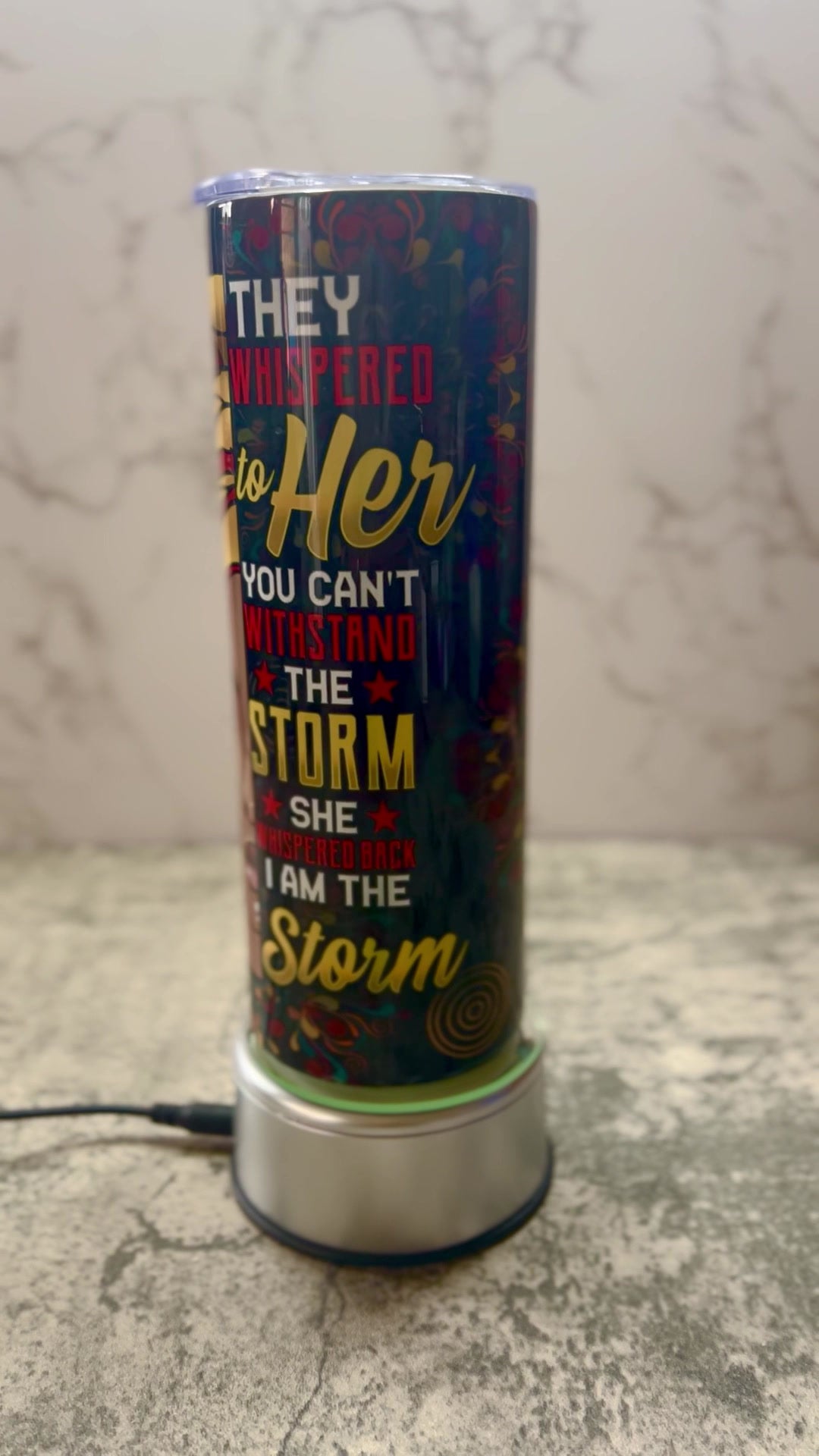 I am The Storm 20oz Stainless Steel Affirmation Tumbler